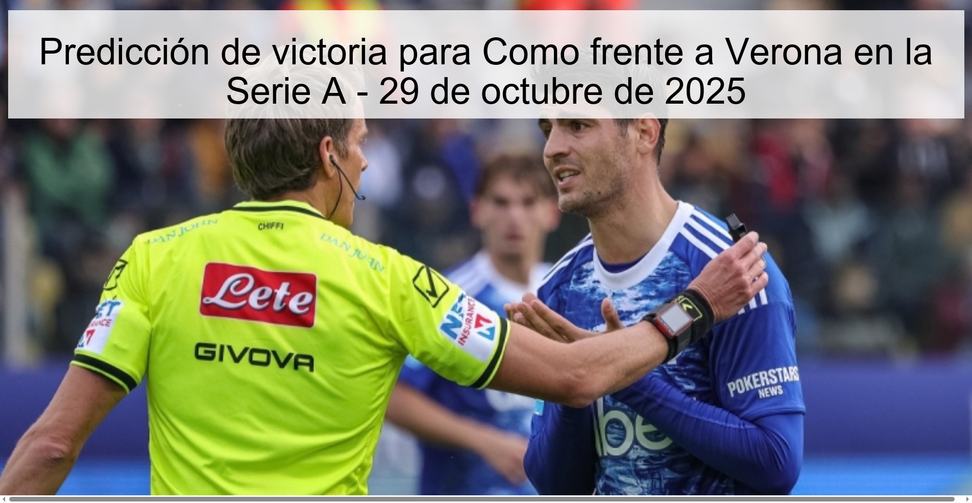 Predicción de victoria para Como frente a Verona en la Serie A - 29 de octubre de 2025 1 317632