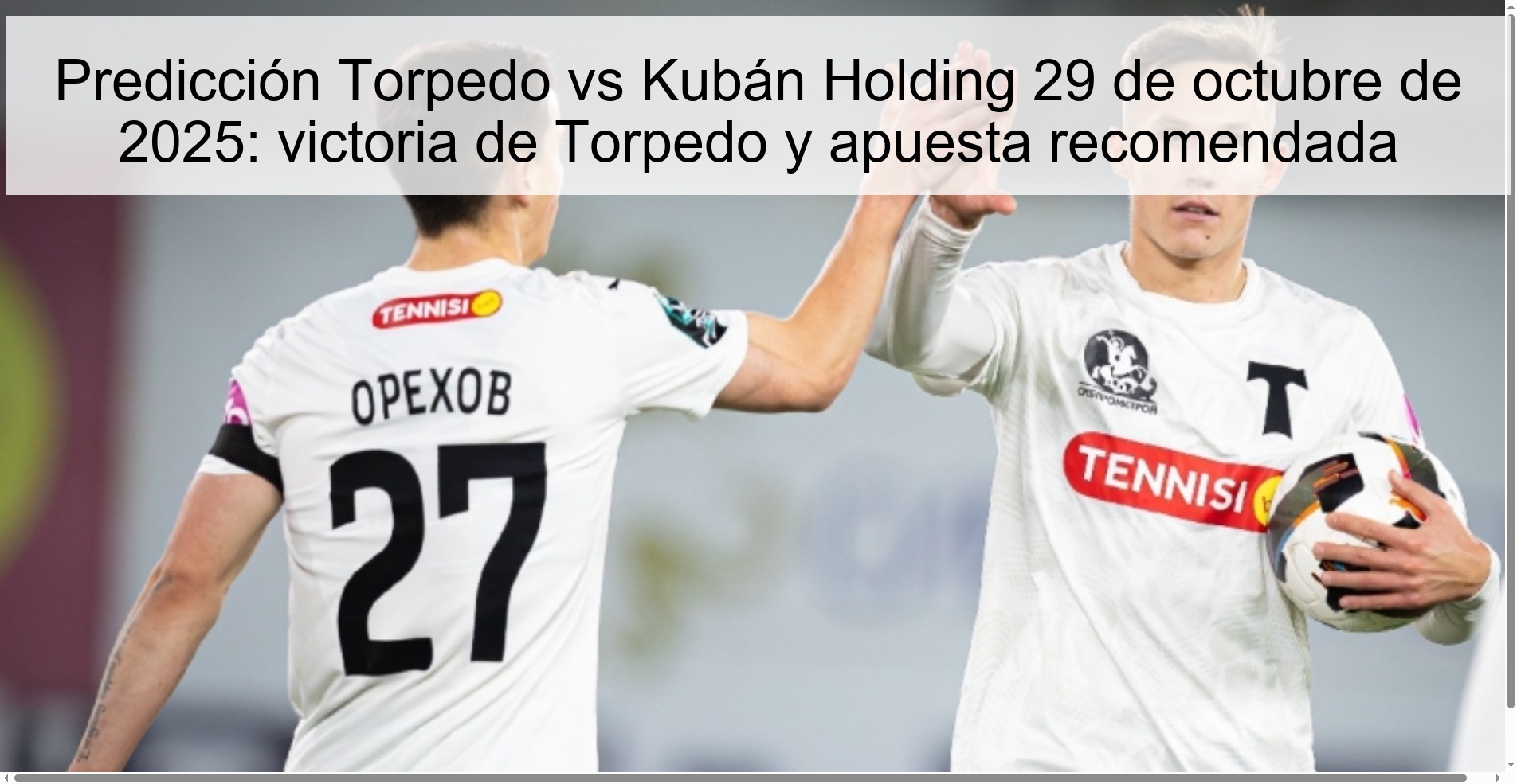Torpedo vs Kubán Holding prediction October 29, 2025: Torpedo win and recommended bet