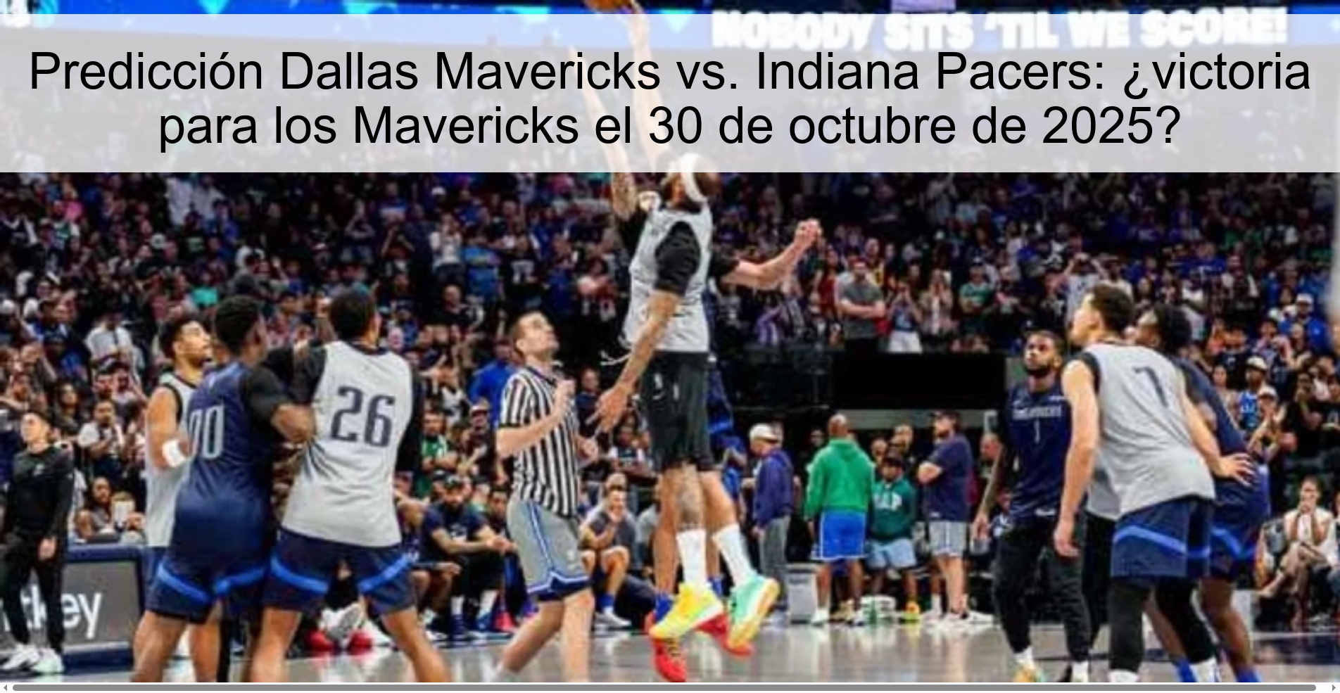 Dallas Mavericks vs. Prediction Indiana Pacers: victory for the Mavericks on October 30, 2025? 1 318010