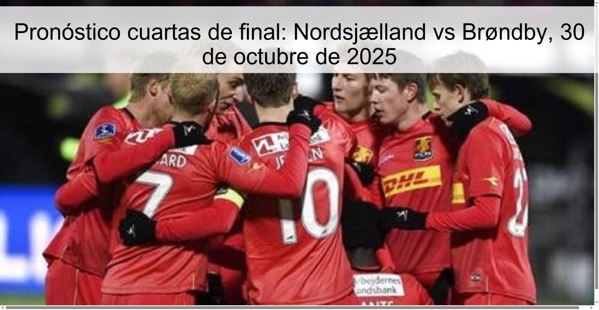 Quarterfinal prediction: Nordsjælland vs Brøndby, October 30, 2025