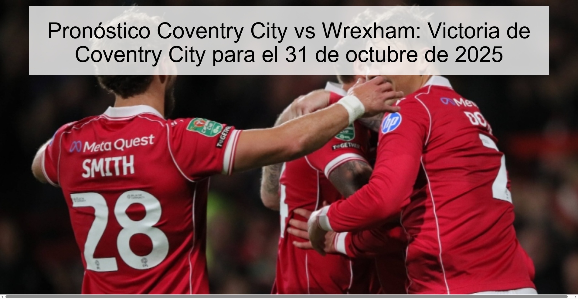 Coventry City vs Wrexham Prediction: Coventry City win on October 31, 2025