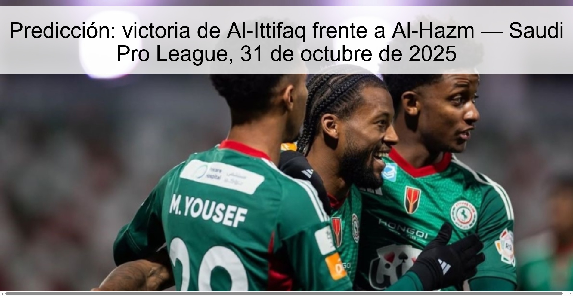 Prediction: Al-Ittifaq win against Al-Hazm — Saudi Pro League, October 31, 2025 1 318619
