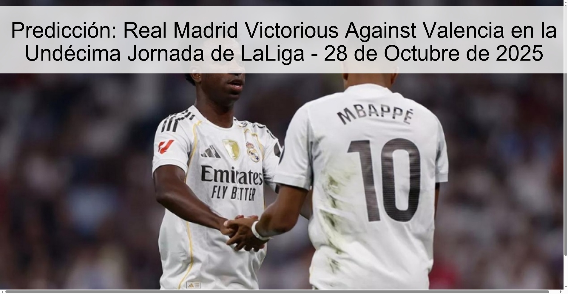 Prediction: Real Madrid Victorious Against Valencia on the Eleventh Matchday of LaLiga - October 28, 2025 1 318543