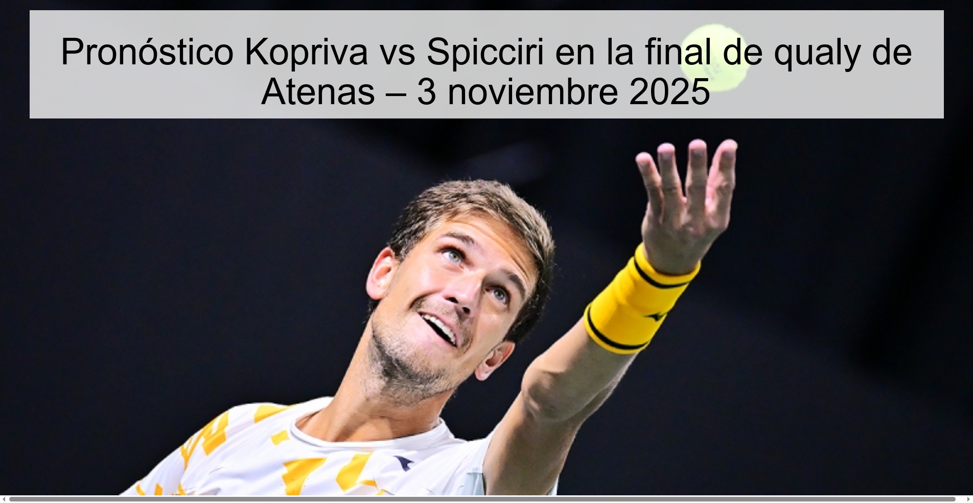 Pronóstico Kopriva vs Spicciri en la final de qualy de Atenas – 3 noviembre 2025 1 319440