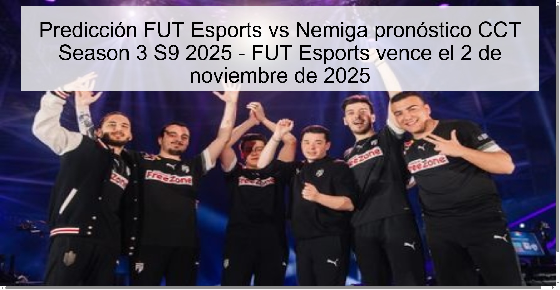 FUT Esports vs Nemiga prediction CCT Season 3 S9 2025 - FUT Esports expires November 2, 2025 1 319444