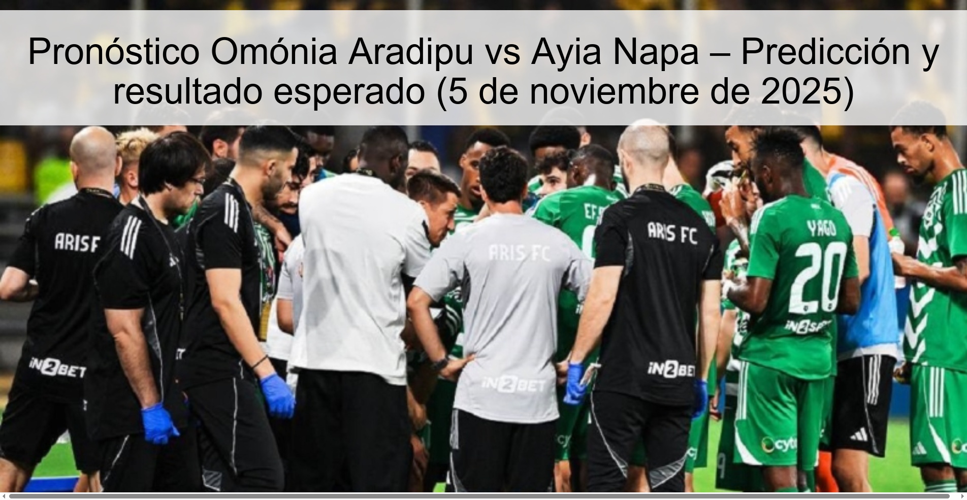 Pronóstico Omónia Aradipu vs Ayia Napa – Predicción y resultado esperado (5 de noviembre de 2025) 1 320359