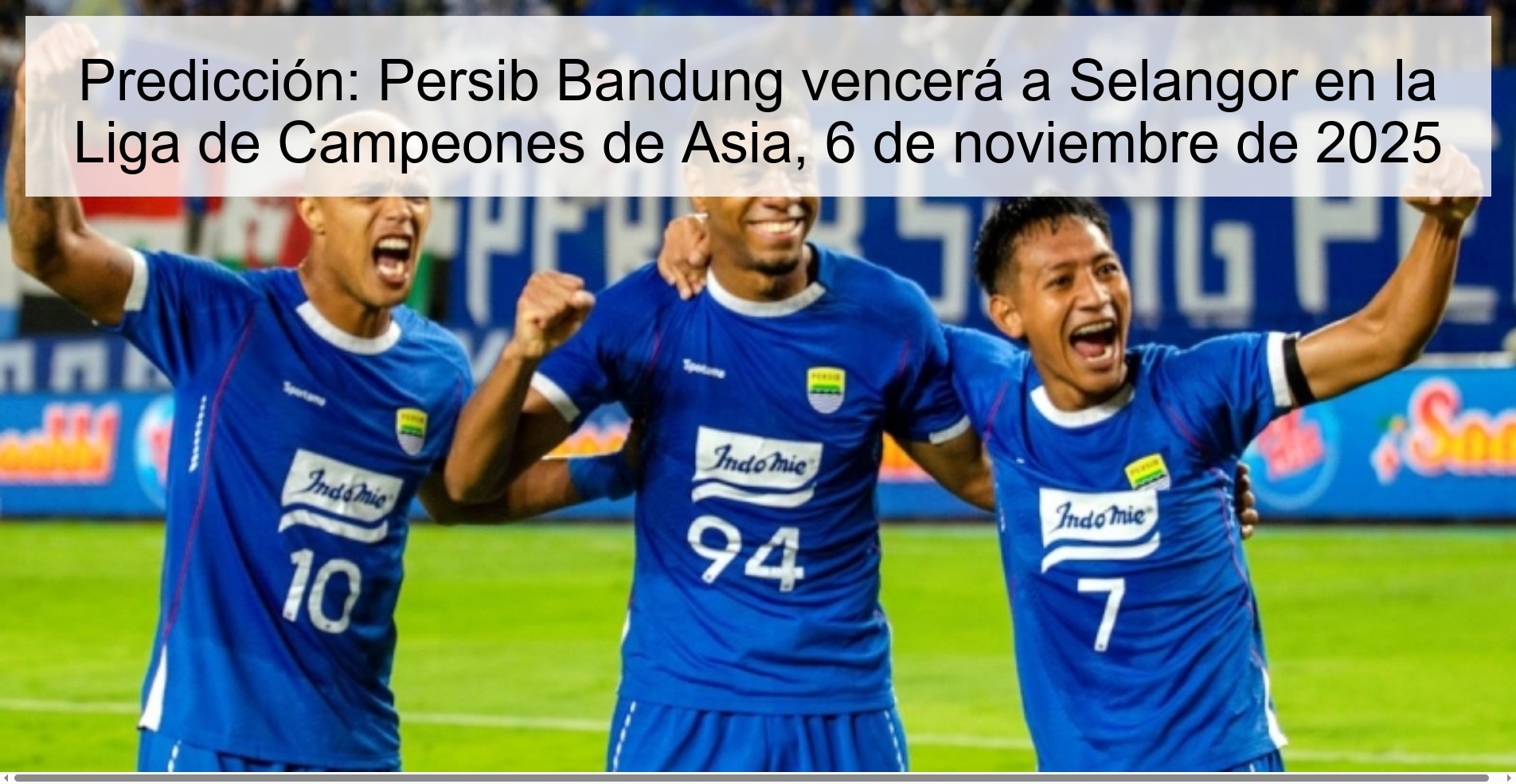 Prediction: Persib Bandung to beat Selangor in Asian Champions League, November 6, 2025 1 320849