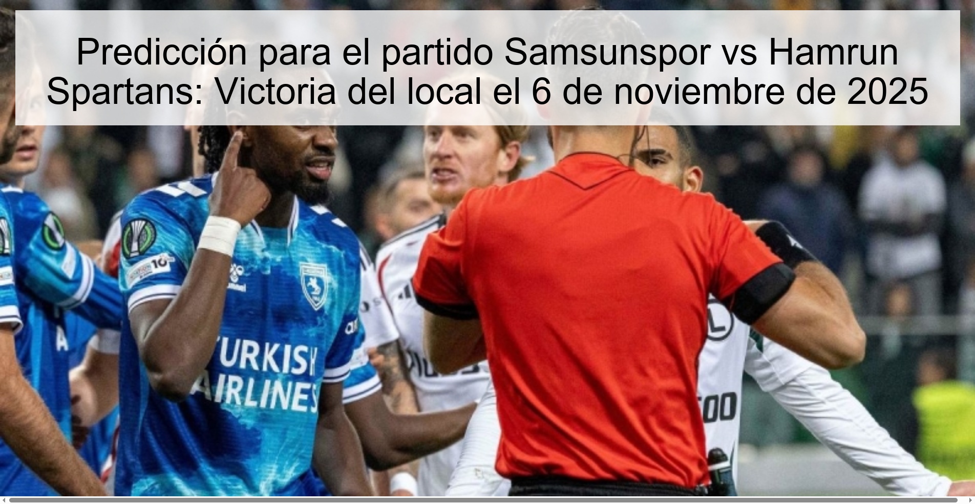 Predicción para el partido Samsunspor vs Hamrun Spartans: Victoria del local el 6 de noviembre de 2025 1 320857