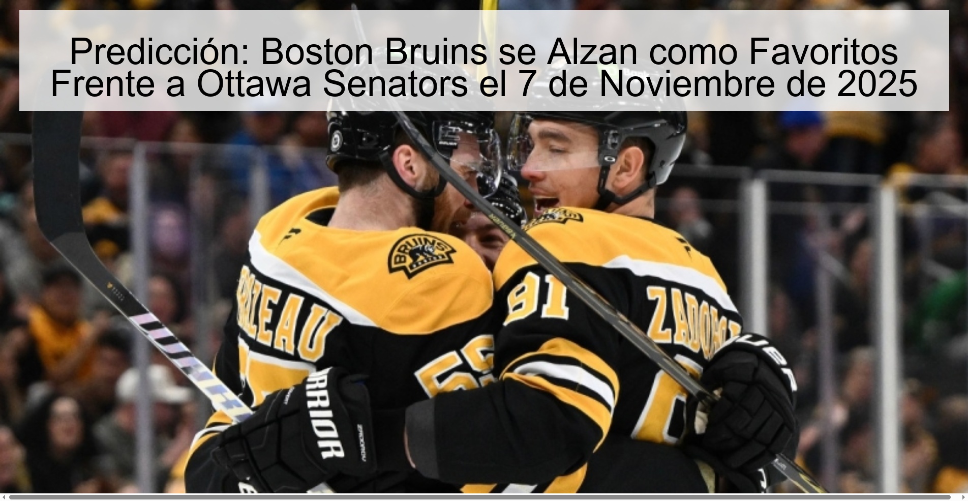 Prediction: Boston Bruins Become Favorites Against Ottawa Senators on November 7, 2025 1 320865
