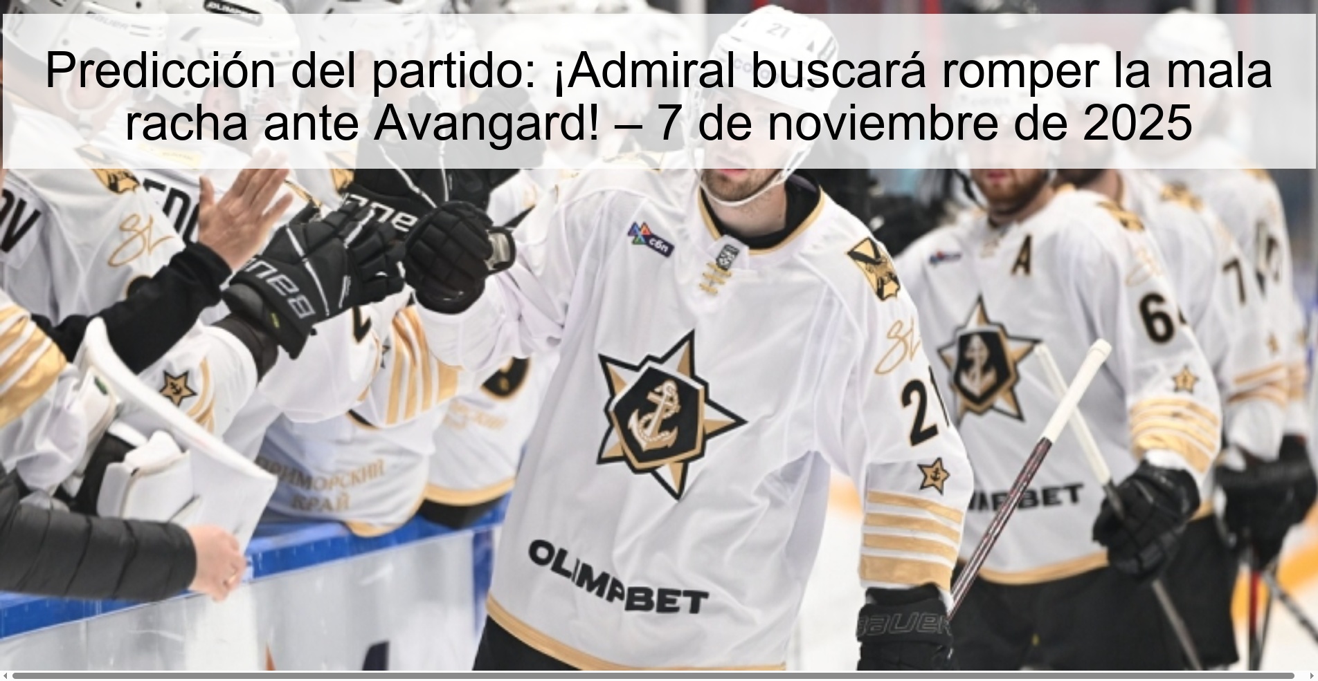 Predicción del partido: ¡Admiral buscará romper la mala racha ante Avangard! – 7 de noviembre de 2025 1 321203