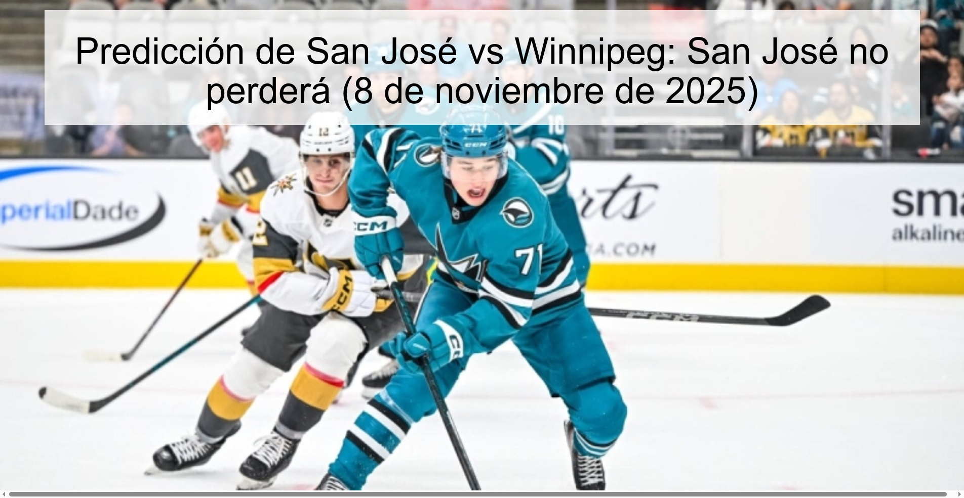 Predicción de San José vs Winnipeg: San José no perderá (8 de noviembre de 2025) 1 321259