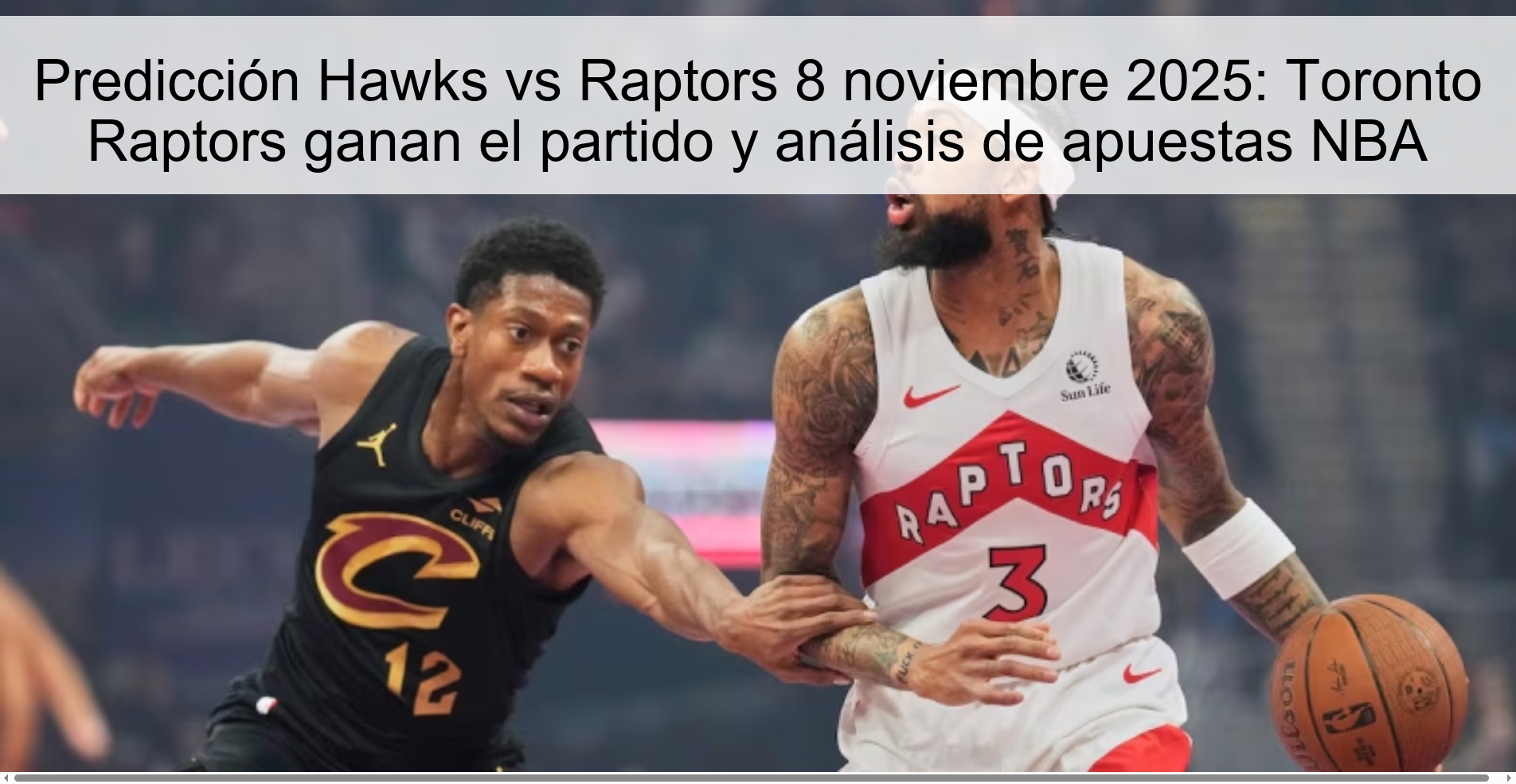Predicción Hawks vs Raptors 8 noviembre 2025: Toronto Raptors ganan el partido y análisis de apuestas NBA 1 321324