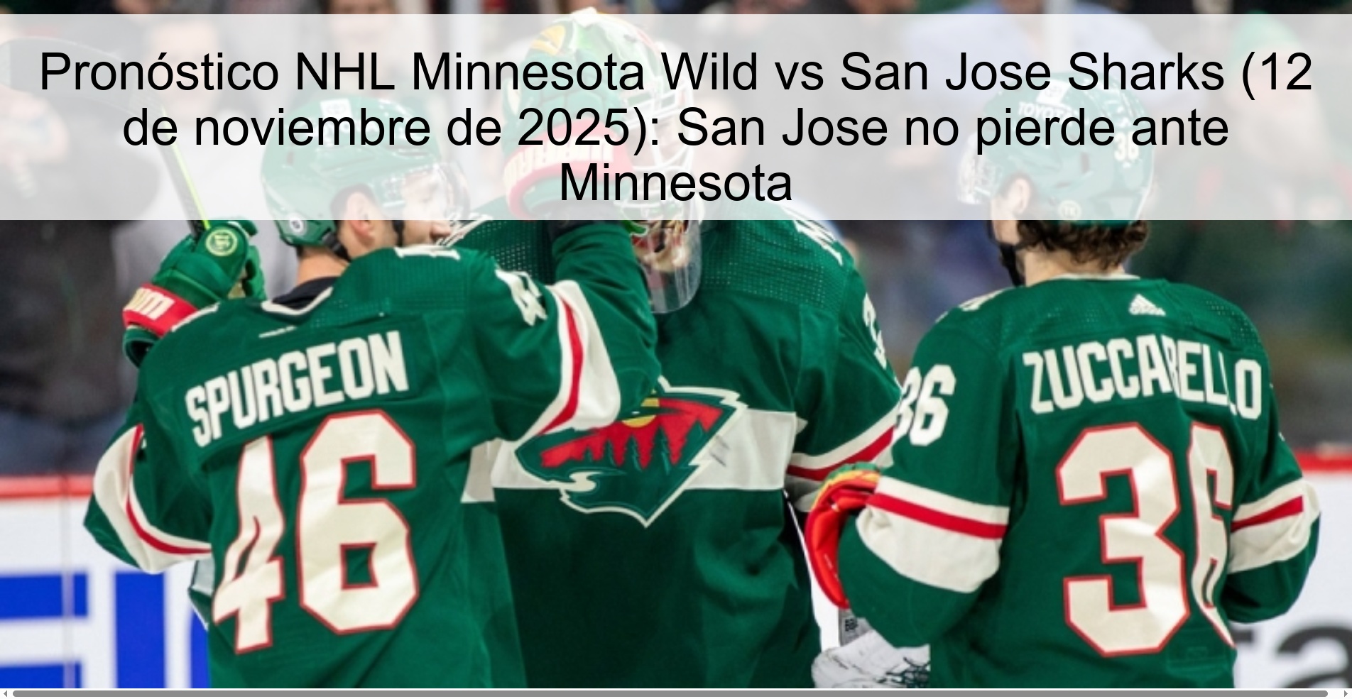 NHL Minnesota Wild vs San Jose Sharks Prediction (November 12, 2025): San Jose does not lose to Minnesota 1 322630