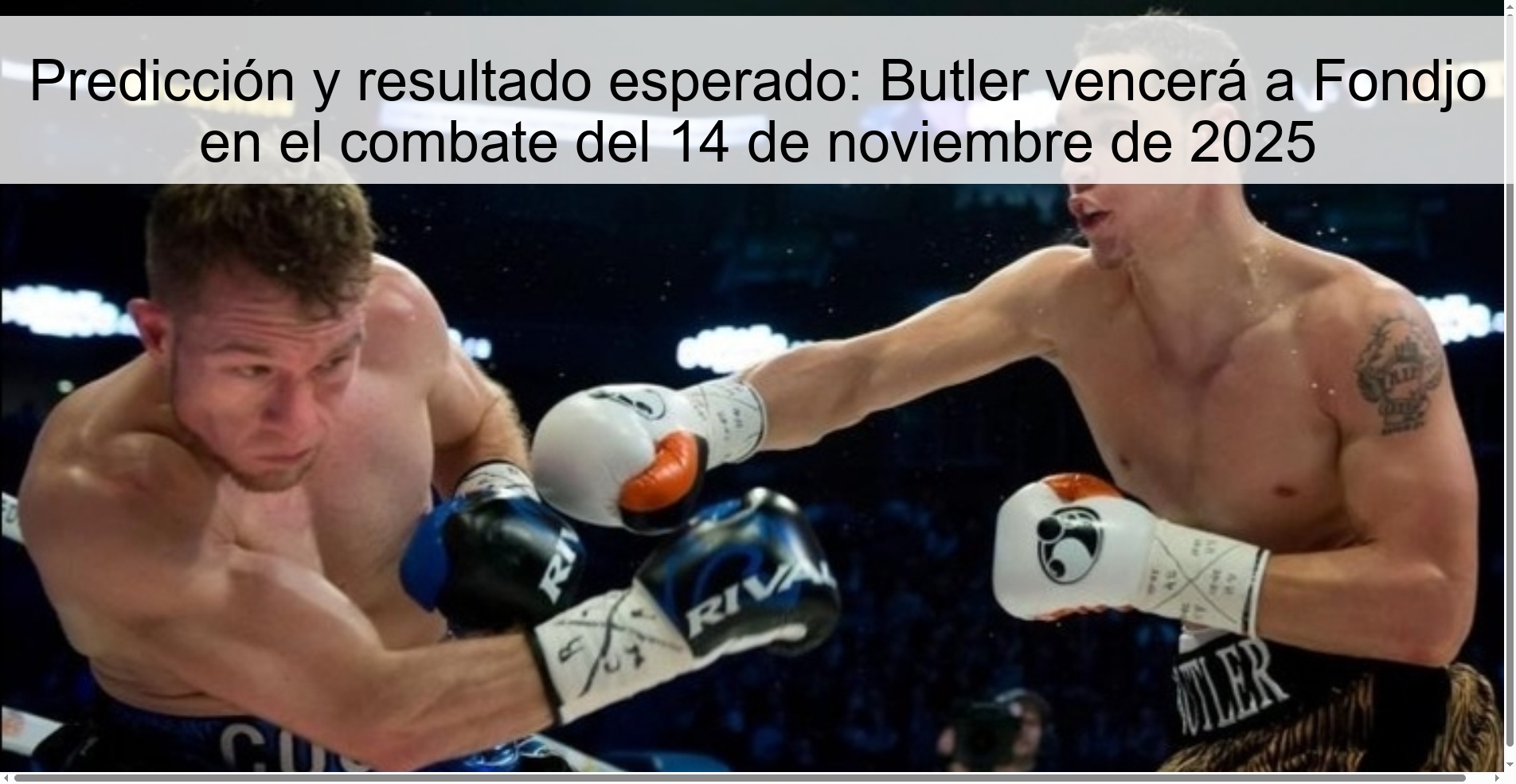 Predicción y resultado esperado: Butler vencerá a Fondjo en el combate del 14 de noviembre de 2025 1 323037