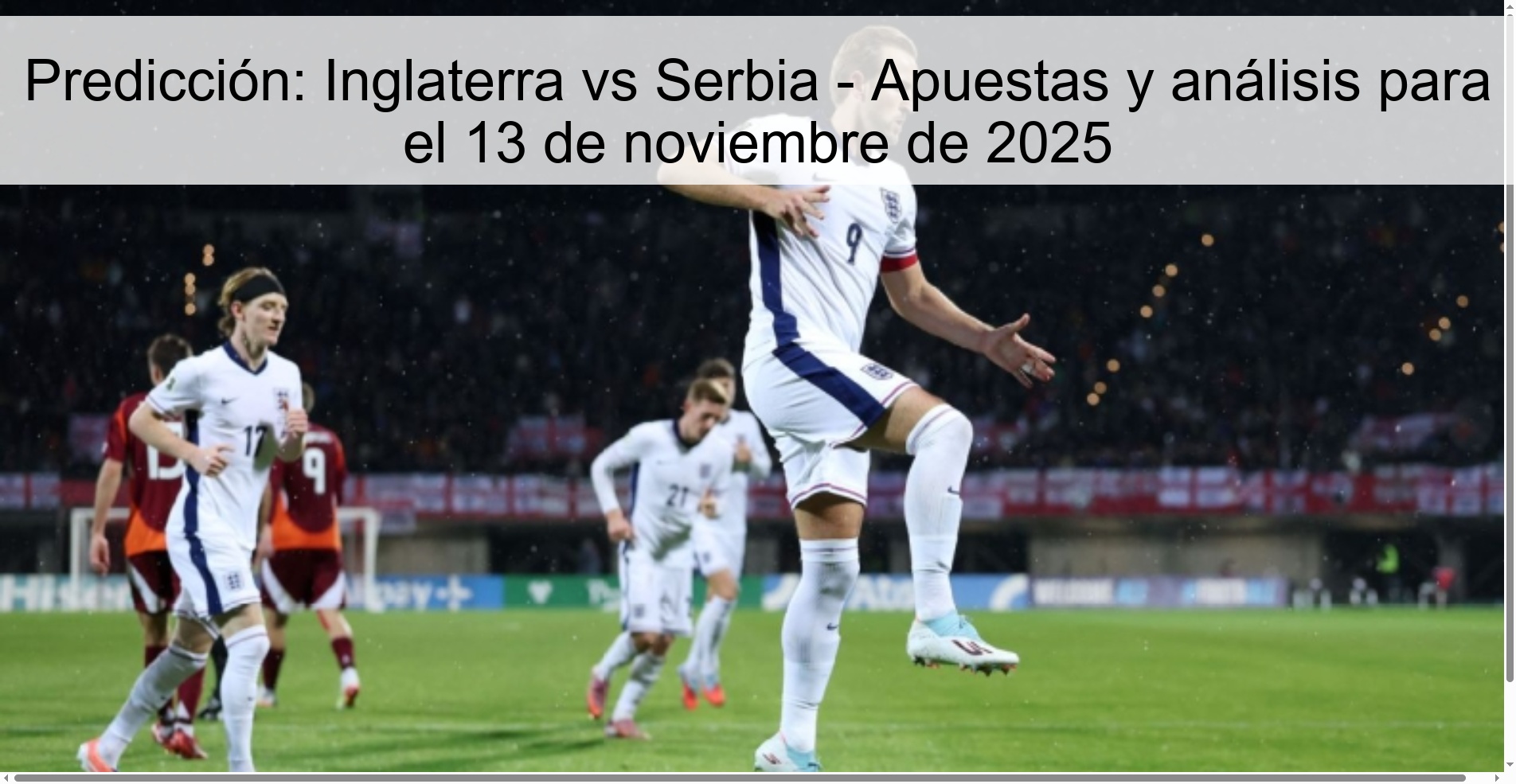Predicción: Inglaterra vs Serbia - Apuestas y análisis para el 13 de noviembre de 2025 1 323173 1