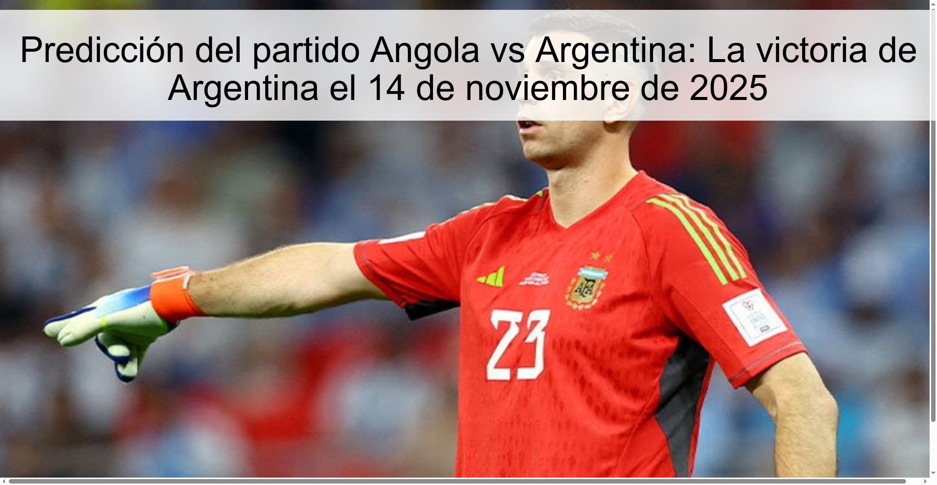 Predicción del partido Angola vs Argentina: La victoria de Argentina el 14 de noviembre de 2025 1 323266
