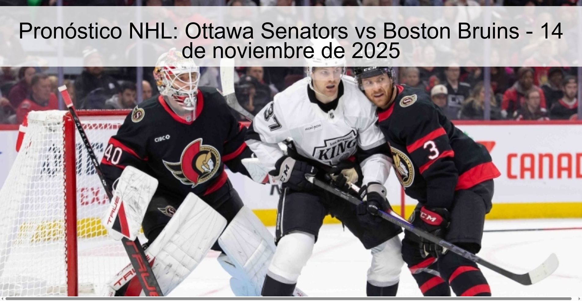 Pronóstico NHL: Ottawa Senators vs Boston Bruins - 14 de noviembre de 2025 1 323283
