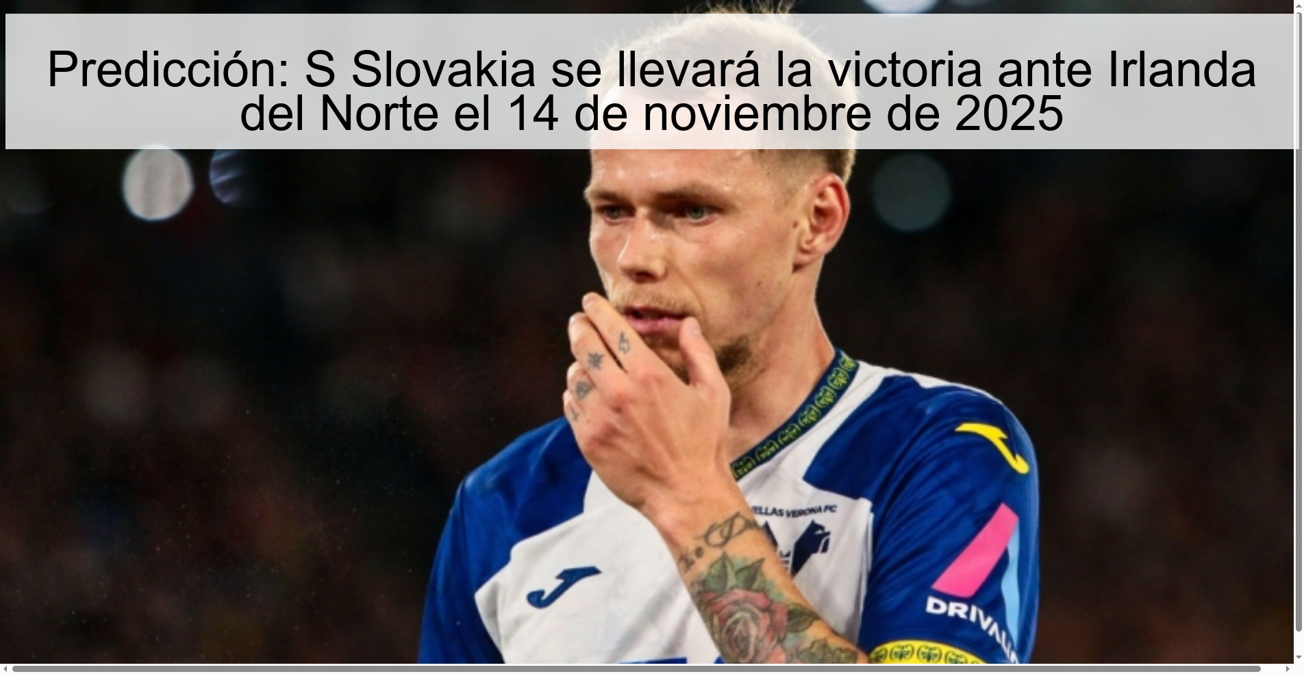 Predicción: S Slovakia se llevará la victoria ante Irlanda del Norte el 14 de noviembre de 2025 1 323284