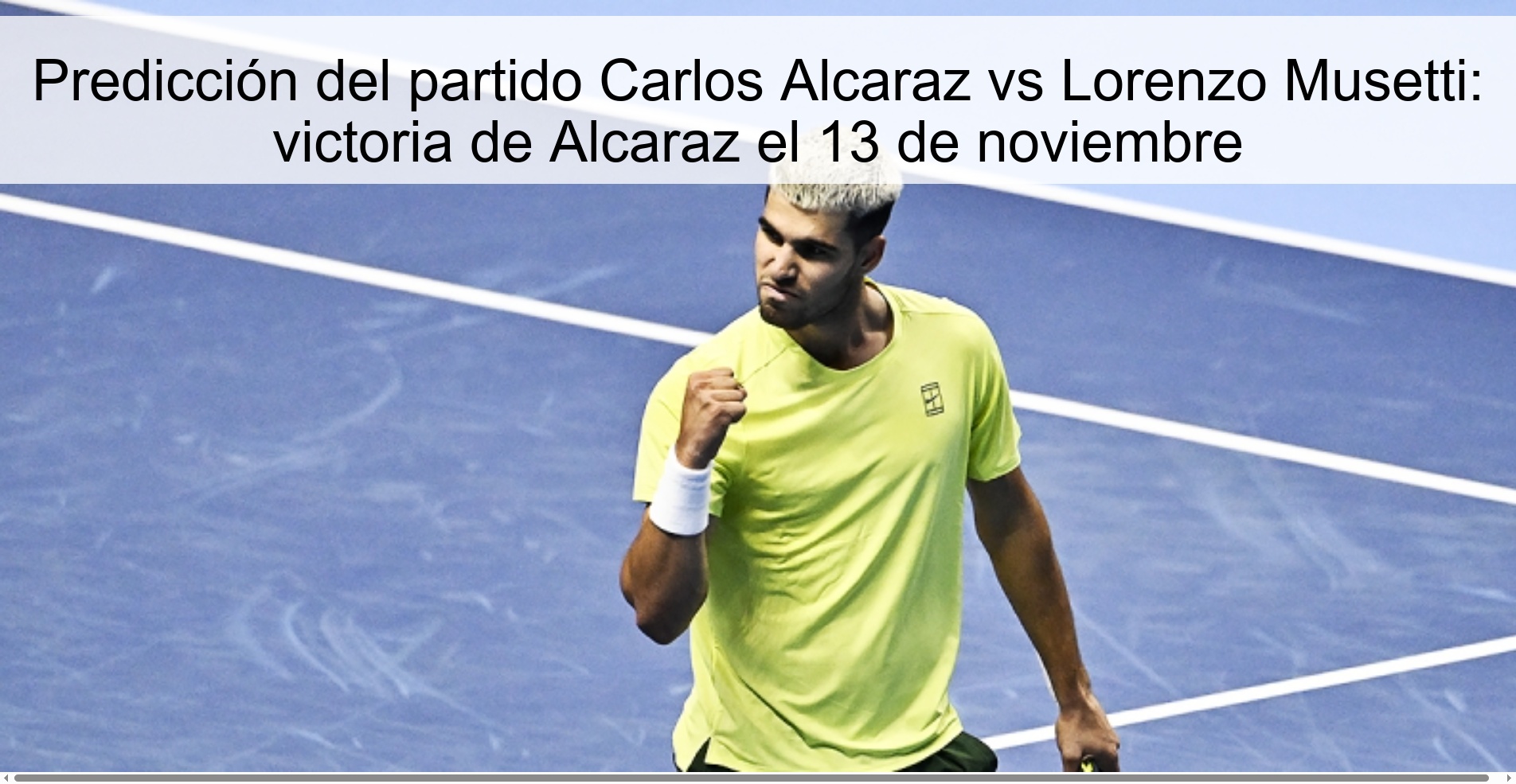 Predicción del partido Carlos Alcaraz vs Lorenzo Musetti: victoria de Alcaraz el 13 de noviembre 1 323303 1