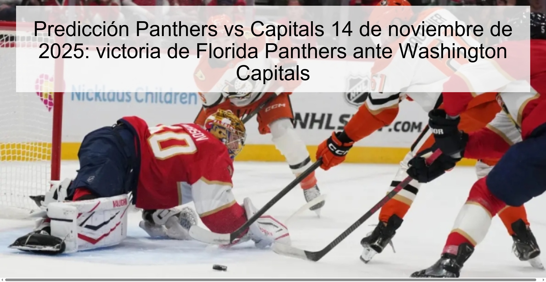Predicción Panthers vs Capitals 14 de noviembre de 2025: victoria de Florida Panthers ante Washington Capitals 1 323371 2