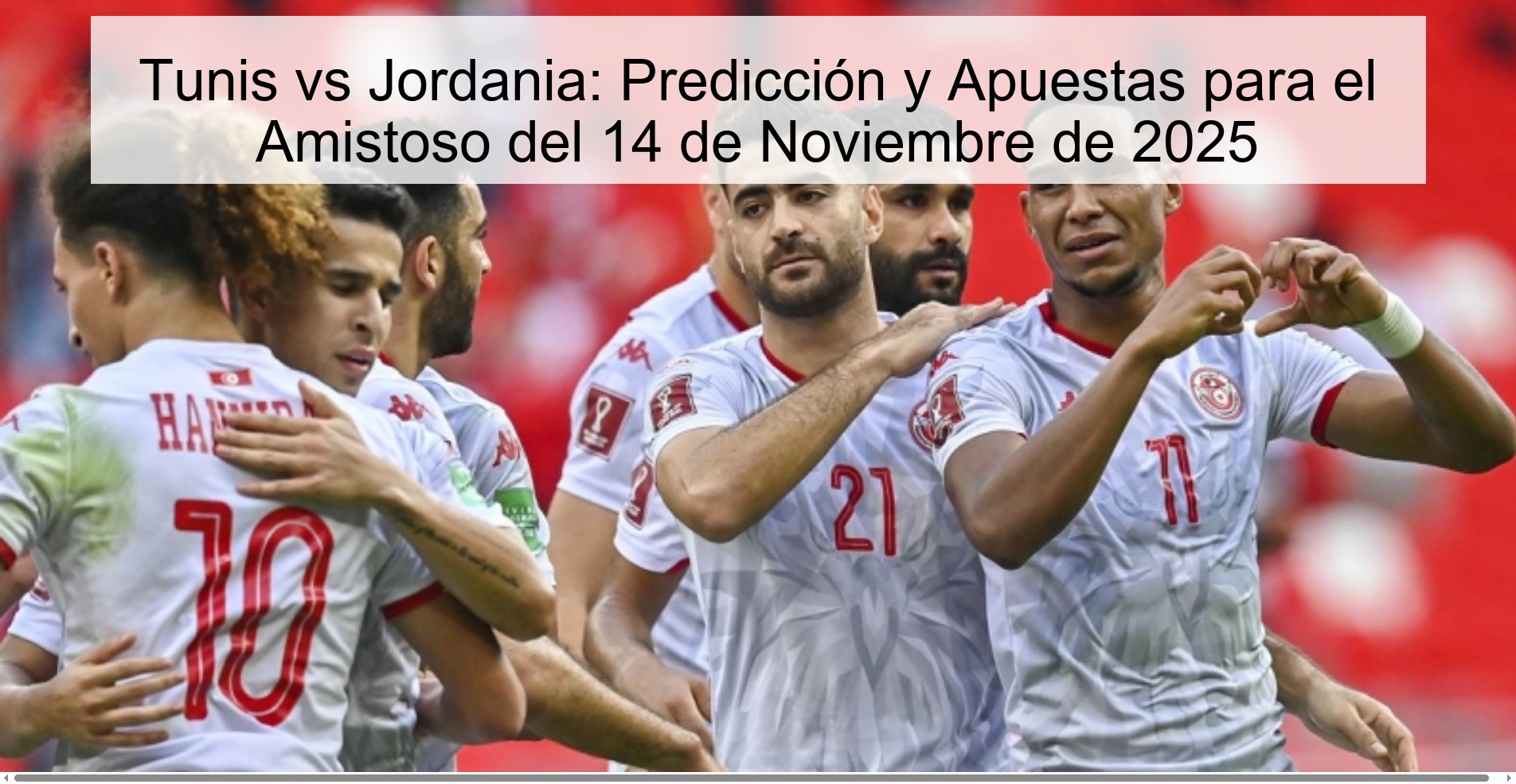 Tunis vs Jordania: Predicción y Apuestas para el Amistoso del 14 de Noviembre de 2025 1 323394 2