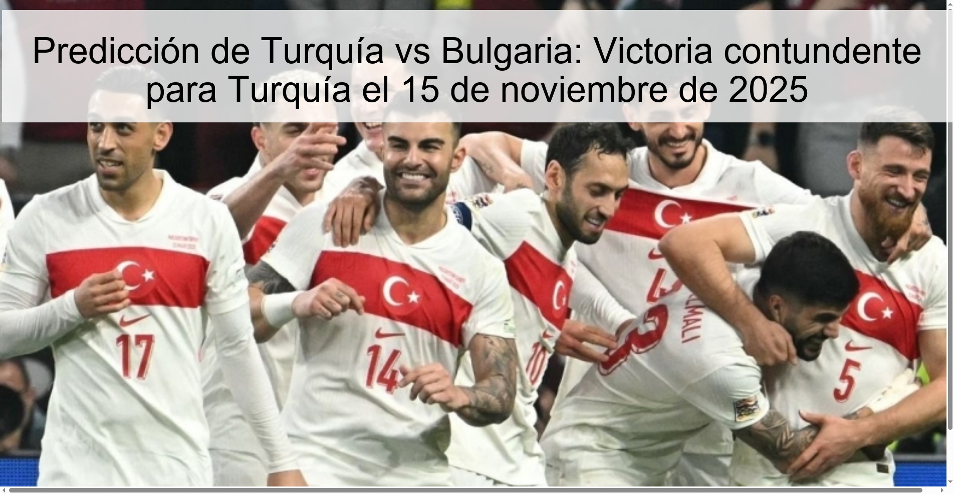 Predicción de Turquía vs Bulgaria: Victoria contundente para Turquía el 15 de noviembre de 2025 1 323443