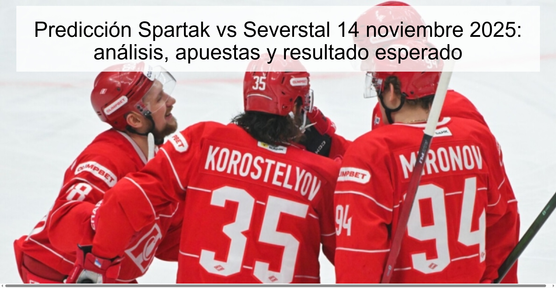 Predicción Spartak vs Severstal 14 noviembre 2025: análisis, apuestas y resultado esperado 1 323553
