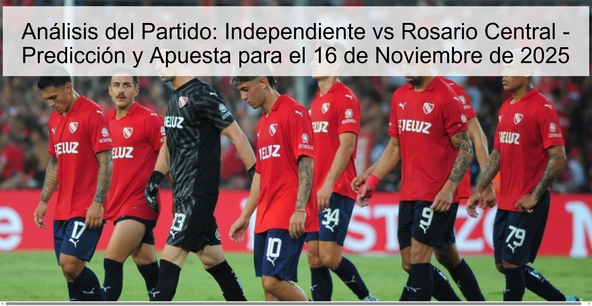 Match Analysis: Independiente vs Rosario Central - Prediction and Bet for November 16, 2025 1 324138