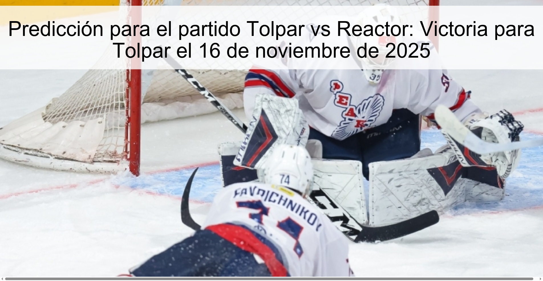 Prediction for the Tolpar vs Reactor match: Victory for Tolpar on November 16, 2025 1 324229