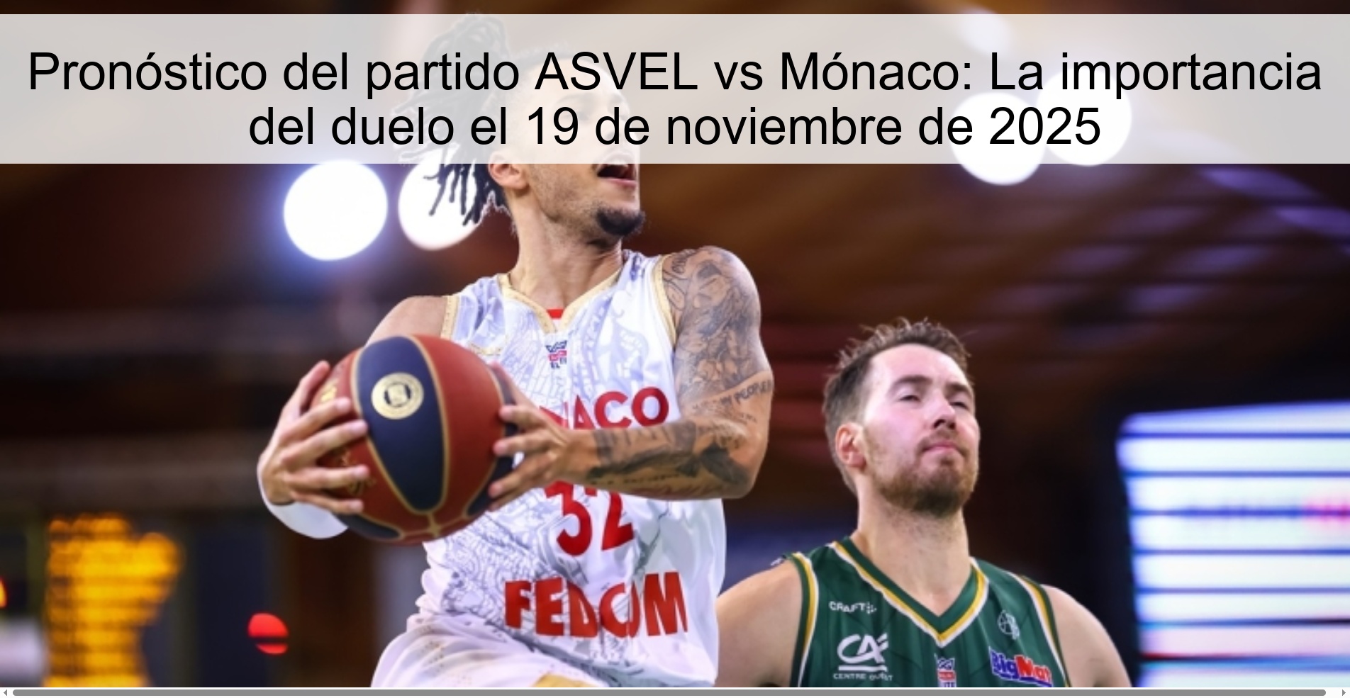 ASVEL vs Monaco match prediction: The importance of the duel on November 19, 2025 1 325184