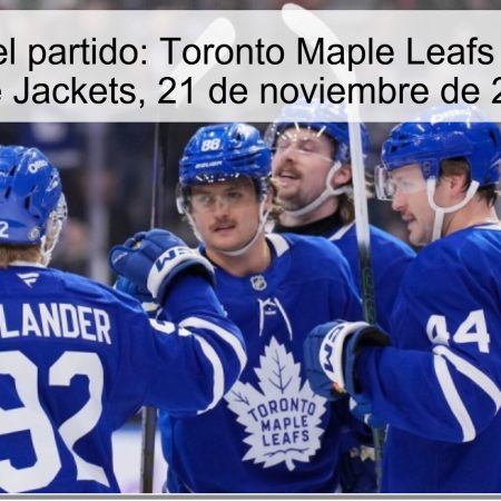 Pronóstico del partido: Toronto Maple Leafs vs Columbus Blue Jackets, 21 de noviembre de 2025