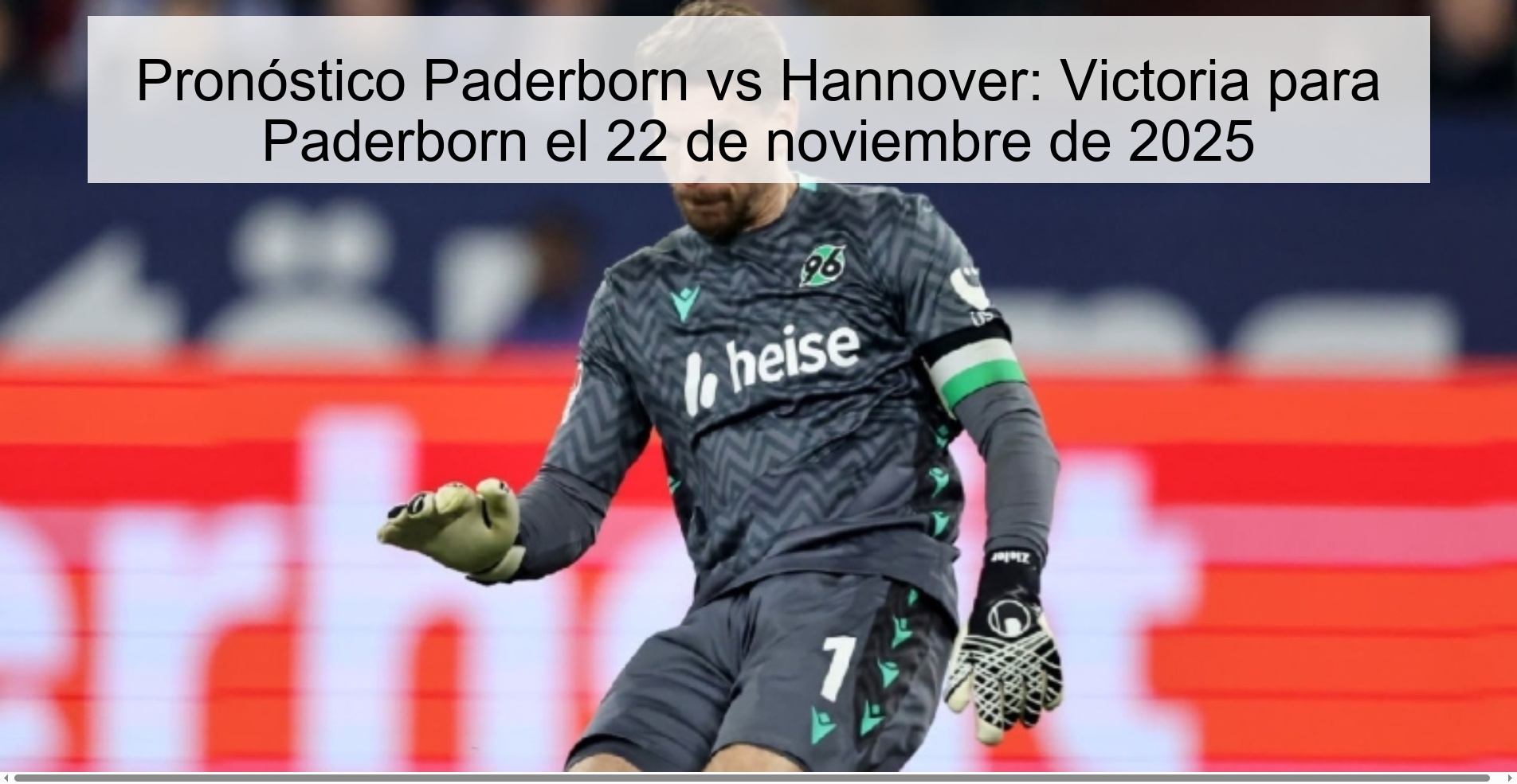 Pronóstico Paderborn vs Hannover: Victoria para Paderborn el 22 de noviembre de 2025 1 326070