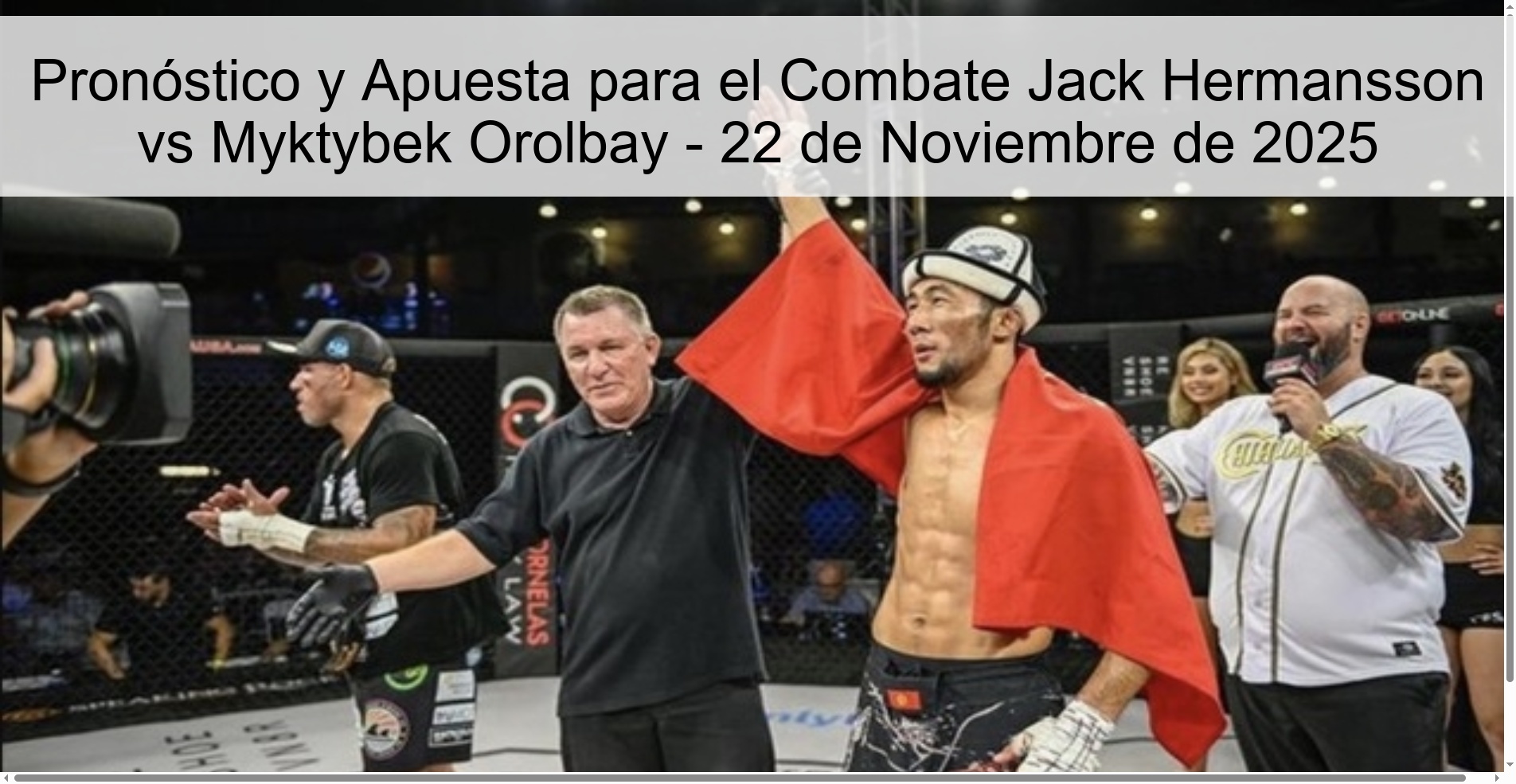 Pronóstico y Apuesta para el Combate Jack Hermansson vs Myktybek Orolbay - 22 de Noviembre de 2025 1 326117