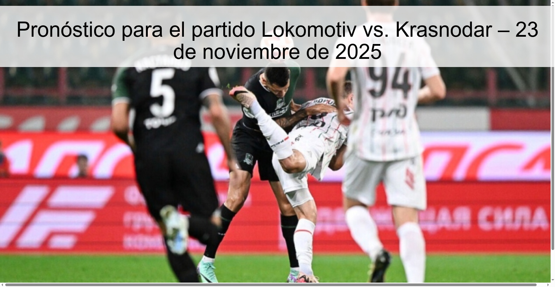 Prediction for the match Lokomotiv vs. Krasnodar – November 23, 2025 1 326511
