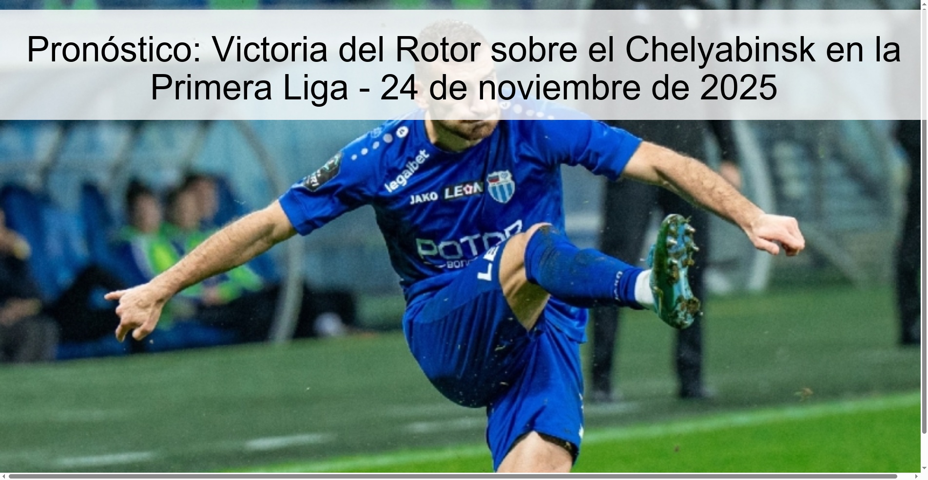 Prediction: Rotor victory over Chelyabinsk in the First League - November 24, 2025 1 326825