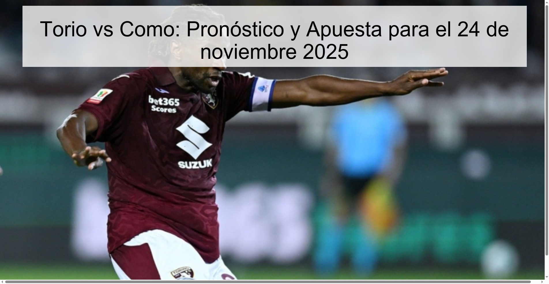 Torio vs Como: Prediction and Bet for November 24, 2025 1 326877