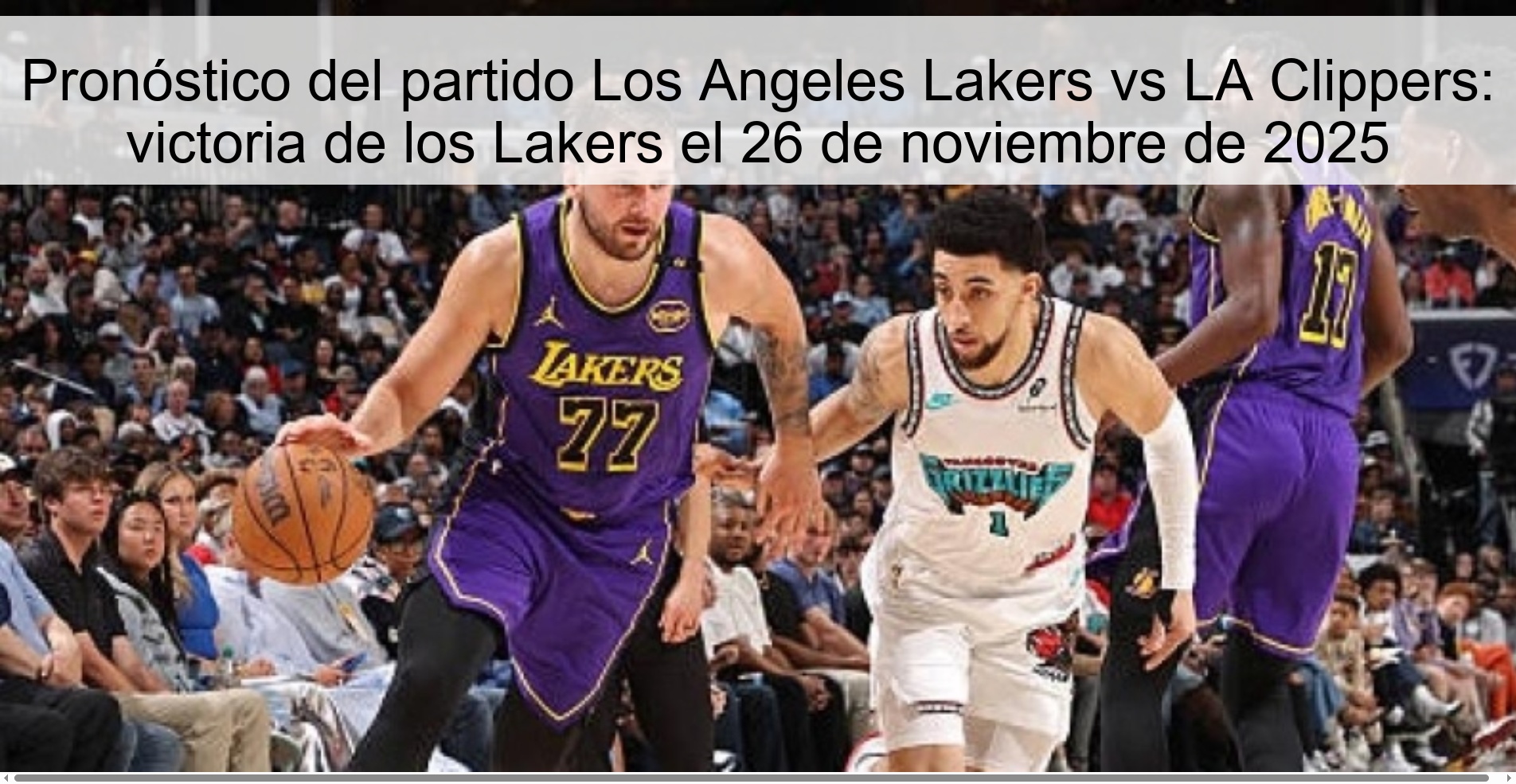 Los Angeles Lakers vs LA Clippers match prediction: Lakers win on November 26, 2025 1 327381