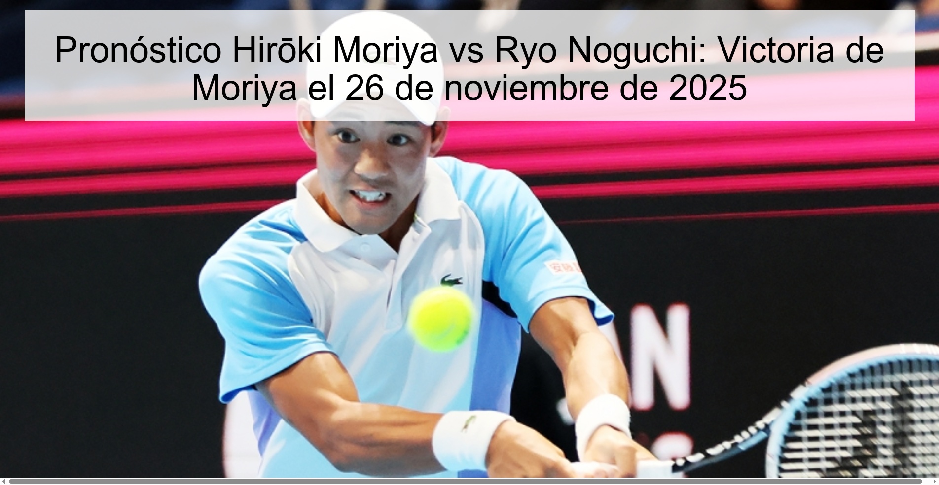 Hirōki Moriya vs Ryo Noguchi Prediction: Moriya's victory on November 26, 2025 1 327579