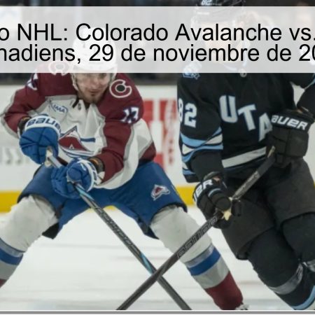 Pronóstico NHL: Colorado Avalanche vs. Montreal Canadiens, 29 de noviembre de 2025