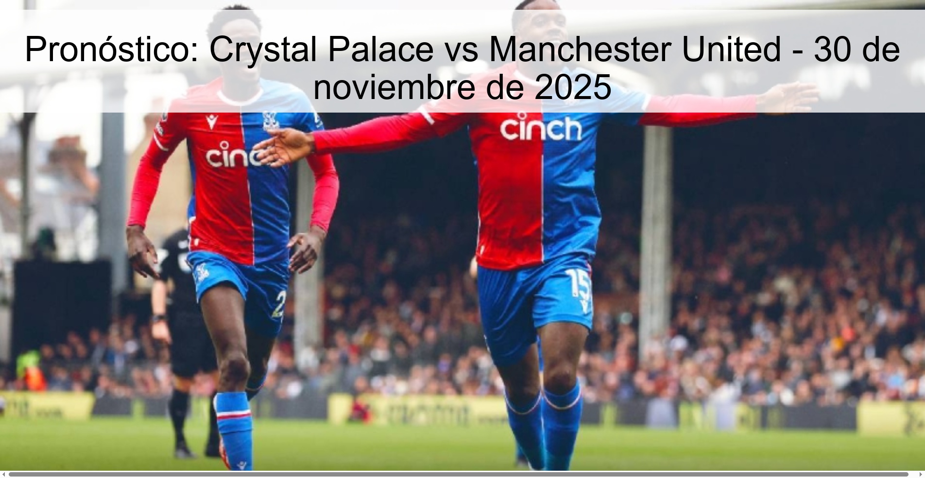 Prediction: Crystal Palace vs Manchester United - November 30, 2025 1 328709