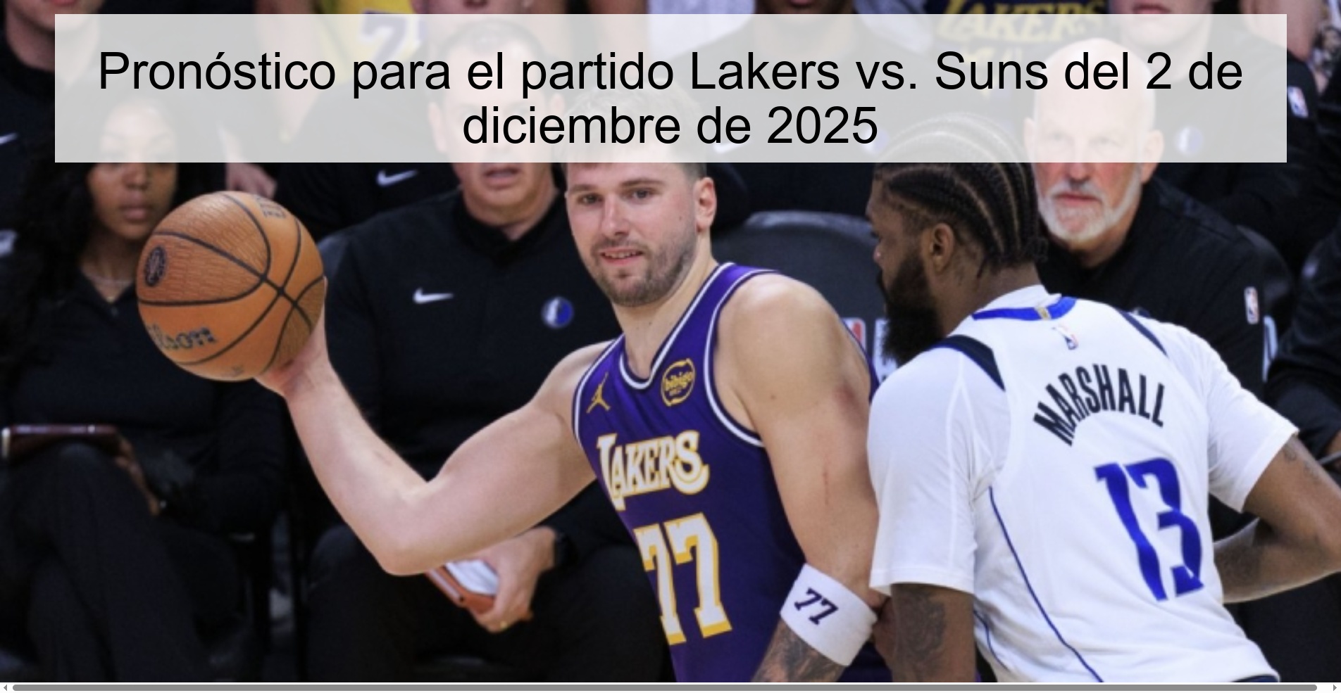 Prediction for the game Lakers vs. Suns of December 2, 2025 1 329514