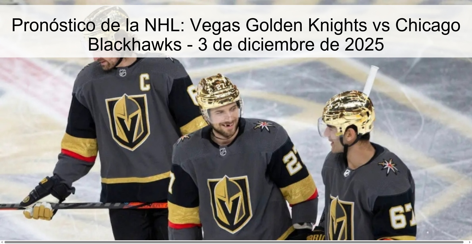 NHL Prediction: Vegas Golden Knights vs Chicago Blackhawks – December 3, 2025 1 329717
