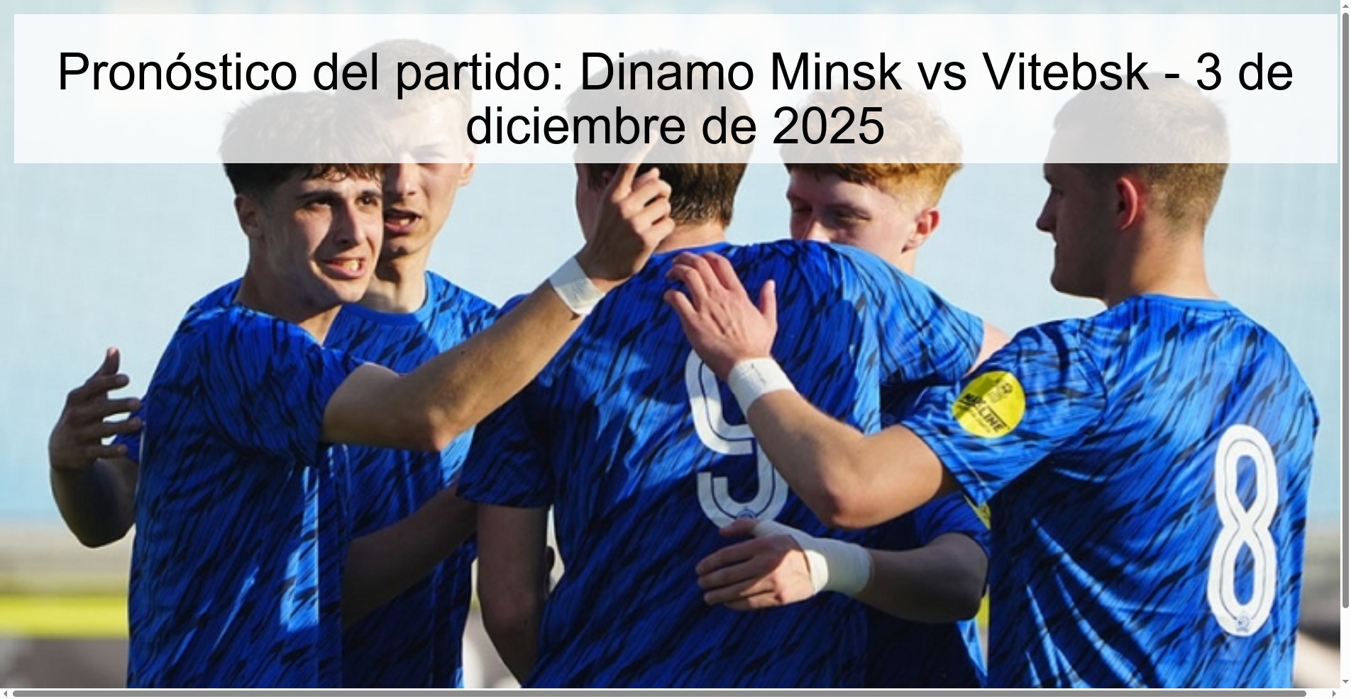 Match Prediction: Dinamo Minsk vs Vitebsk – December 3, 2025 1 330065