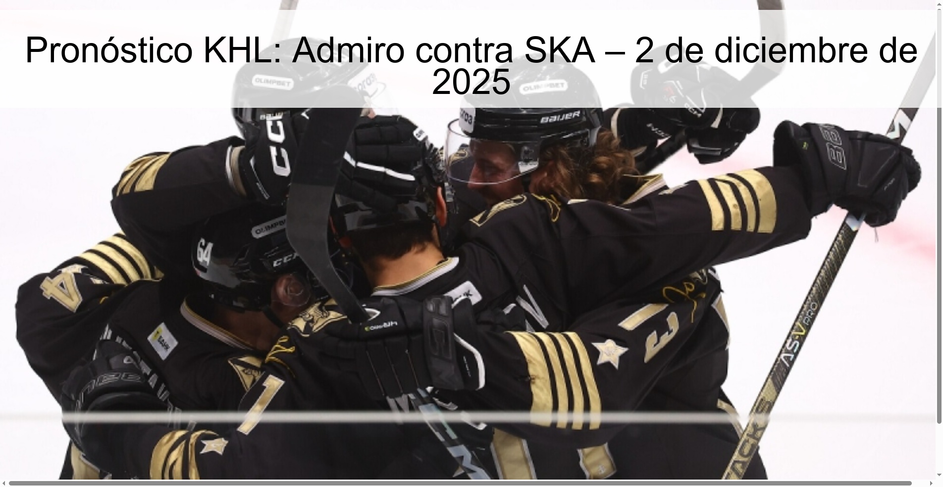 Pronóstico KHL: Admiro contra SKA – 2 de diciembre de 2025 1 330130