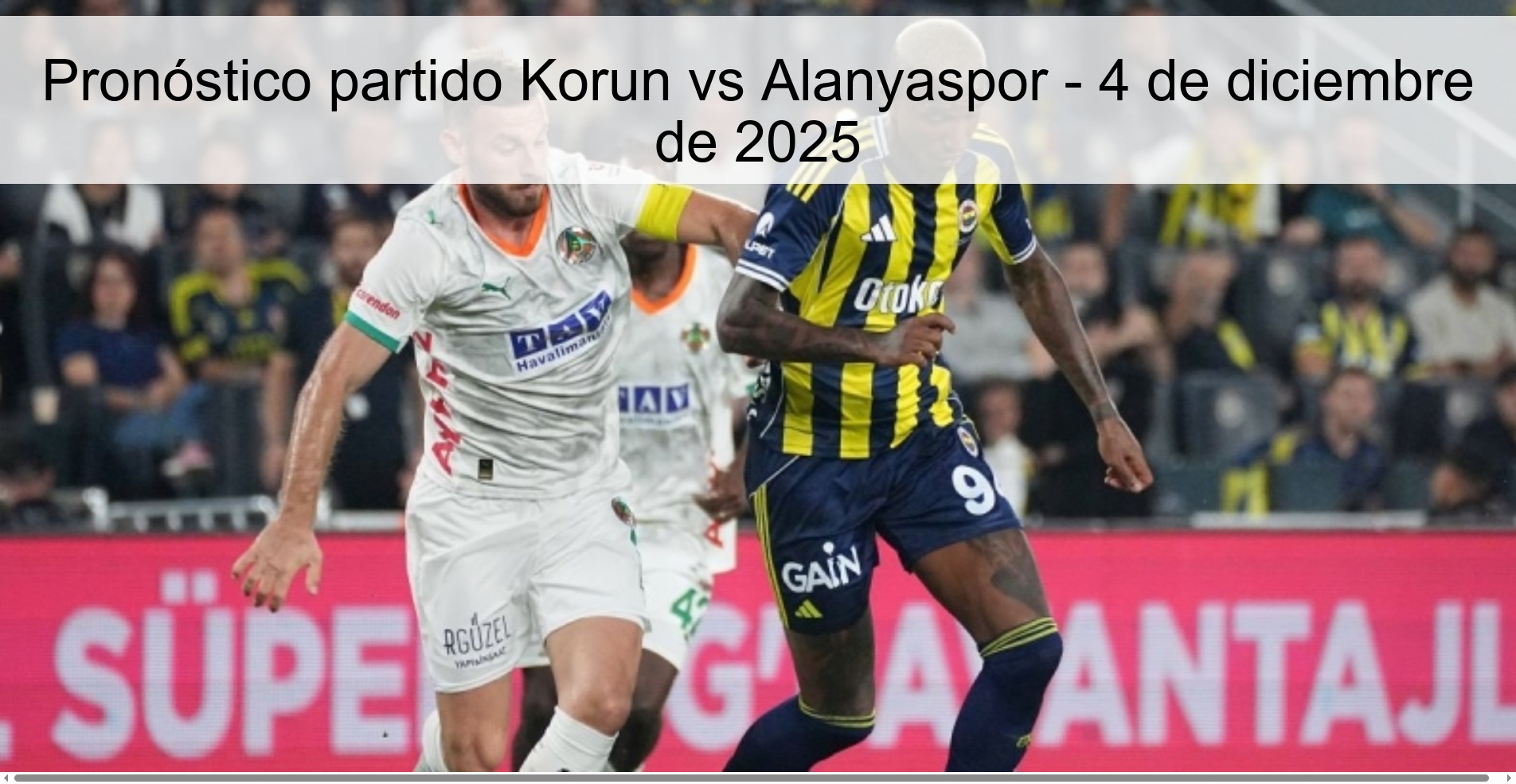 Pronóstico partido Korun vs Alanyaspor - 4 de diciembre de 2025 1 330246