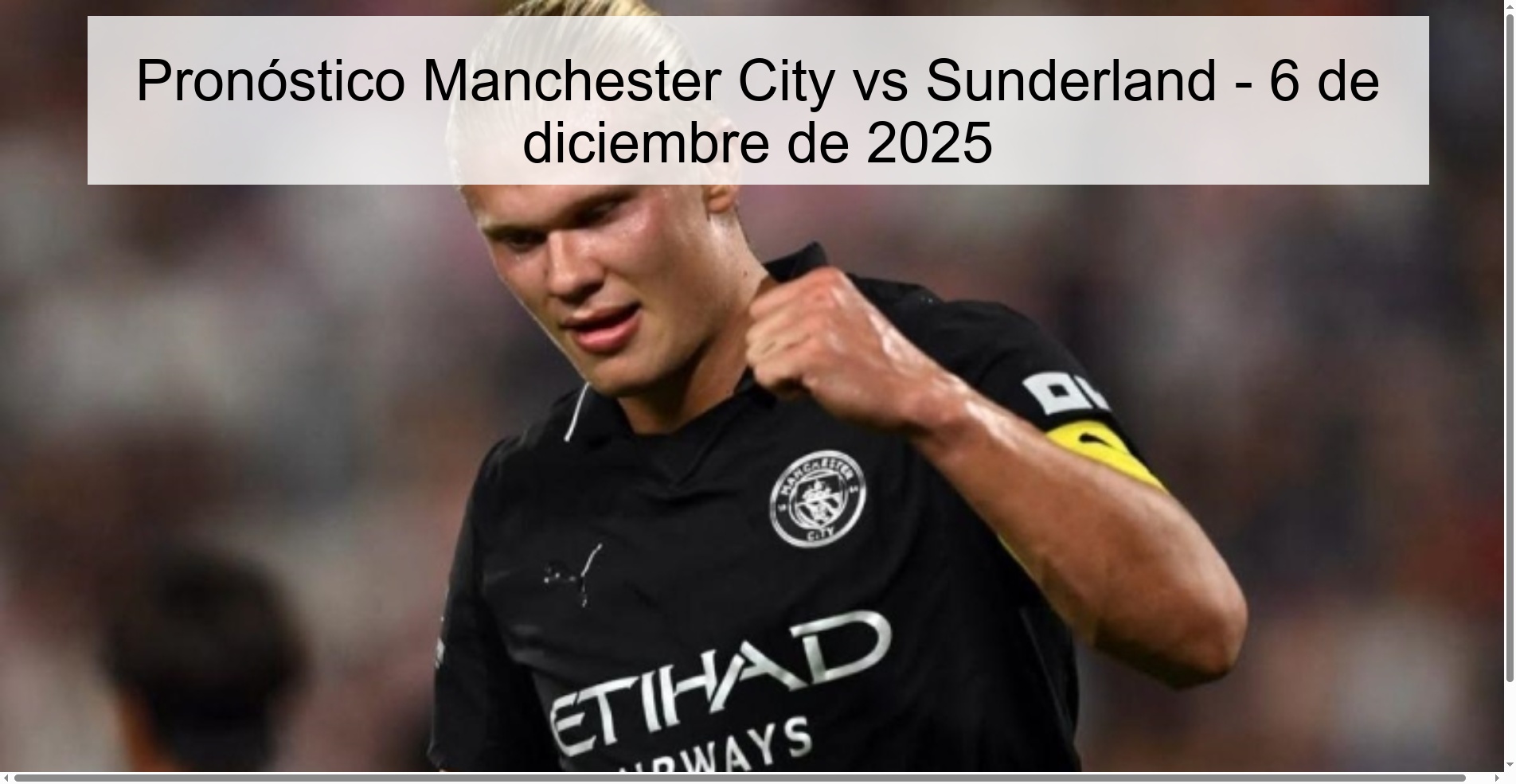 Manchester City vs Sunderland Prediction – December 6, 2025 1 330612