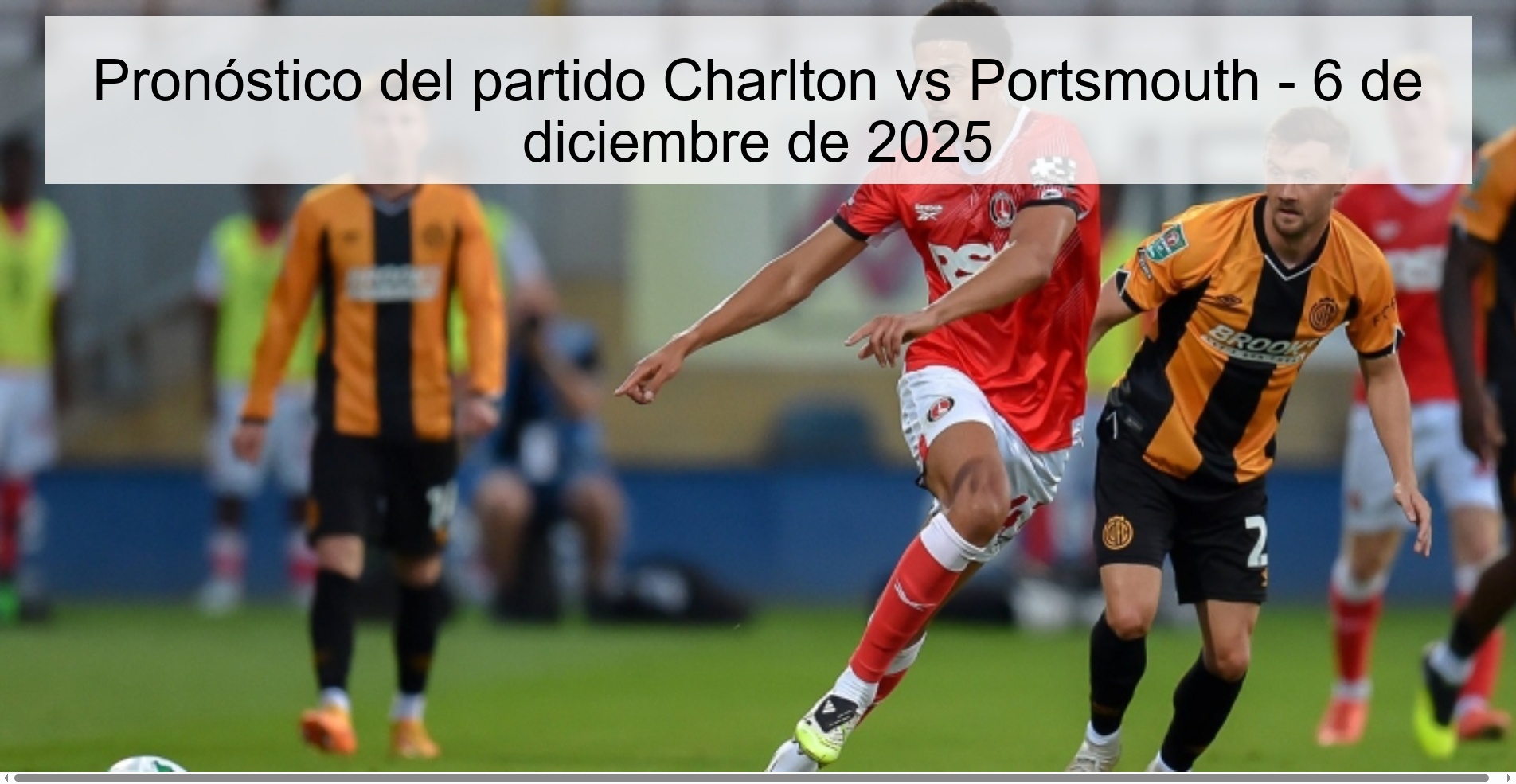 Charlton vs Portsmouth Prediction – December 6, 2025