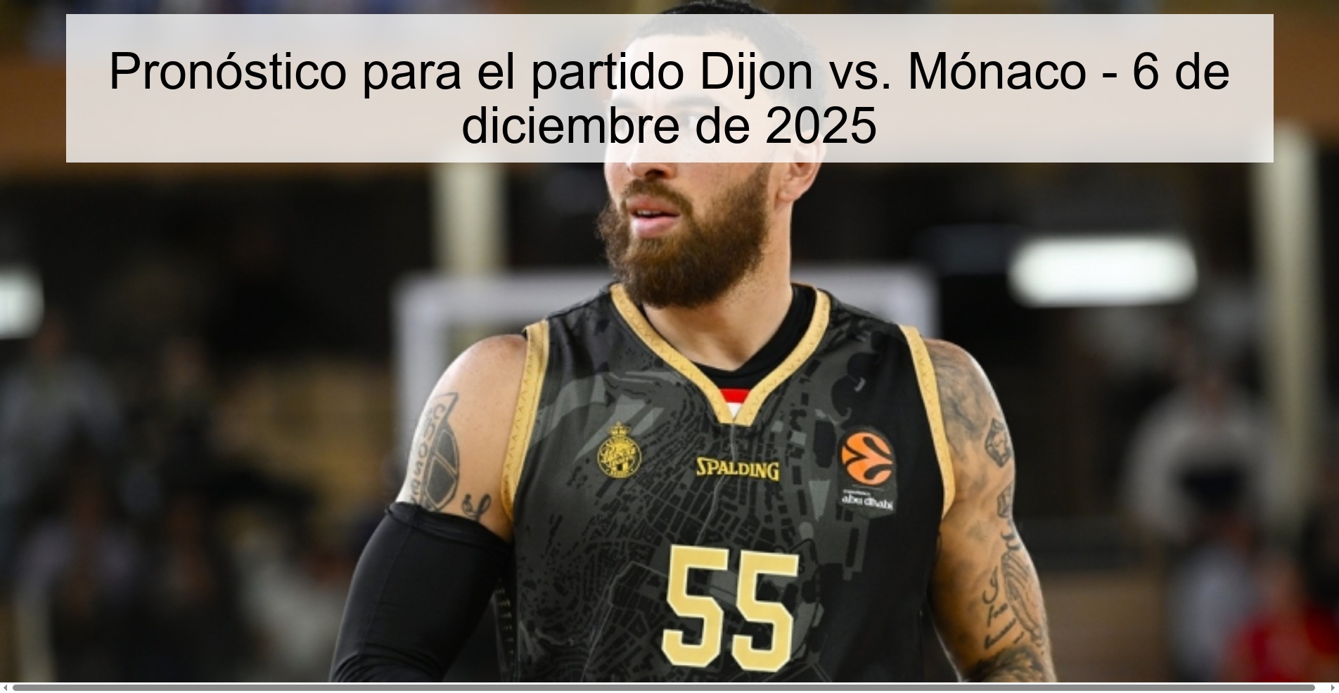 Prediction for the match Dijon vs. Monaco - December 6, 2025