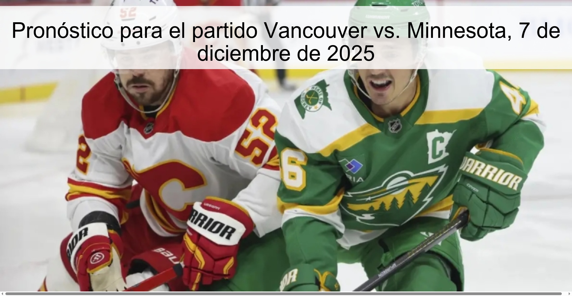 Pronóstico para el partido Vancouver vs. Minnesota, 7 de diciembre de 2025