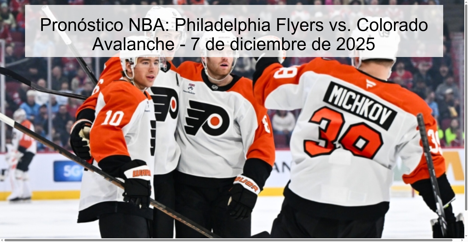 NBA Prediction: Philadelphia Flyers vs. Colorado Avalanche – December 7, 2025